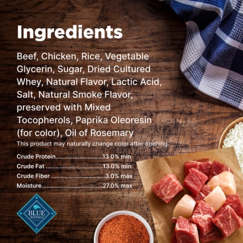 Blue Buffalo Nudges Grillers Natural Dog Treats Beef Perspective: top