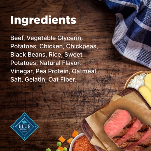 Blue Buffalo Nudges Homestyle Natural Dog Treats Beef Perspective: top