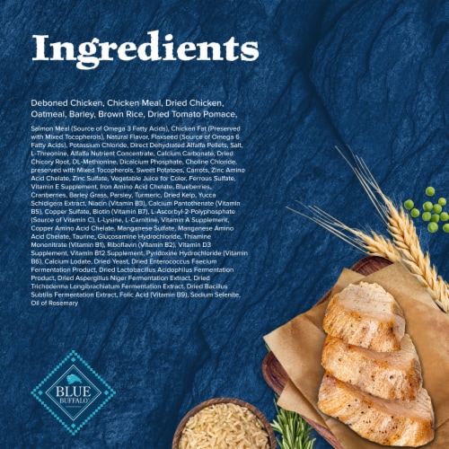 Blue Buffalo Wilderness High Protein Natural Chicken and Wholesome Grains Adult Dry Dog Food Perspective: top