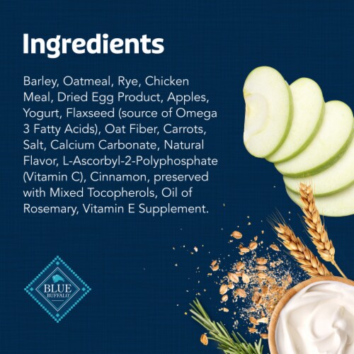 Blue Buffalo Health Bars Mini Crunchy Dog Biscuits, Apples & Yogurt, 16 oz Bag Perspective: top