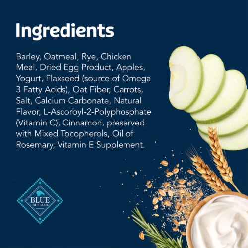 Blue Buffalo Health Bars Mini Crunchy Dog Biscuits, Apples & Yogurt, 16 oz Bag Perspective: top