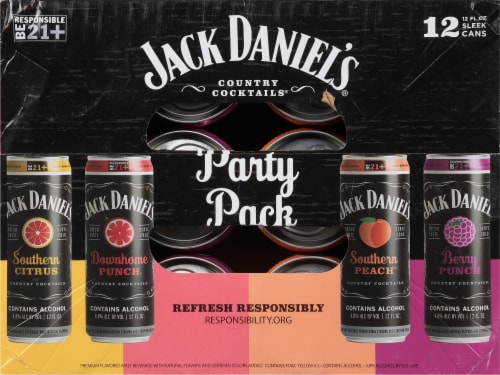 Jack Daniel's Country Cocktails Flavored Hard Beverage Variety Pack Perspective: top