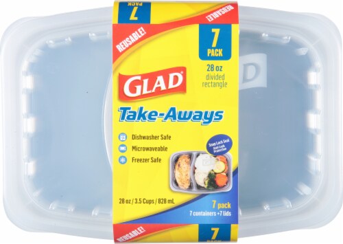 Glad® Take-Aways Meal Prep Containers, 7 pk / 38 oz - Harris Teeter