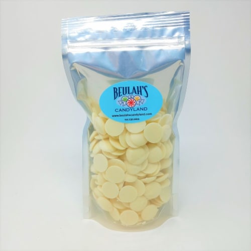 Merckens Coating Wafers Melting Wafers White 1 pound Perspective: top