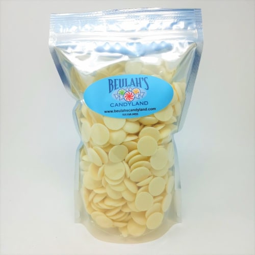 Merckens Coating Wafers Melting Wafers White 2 pounds Perspective: top