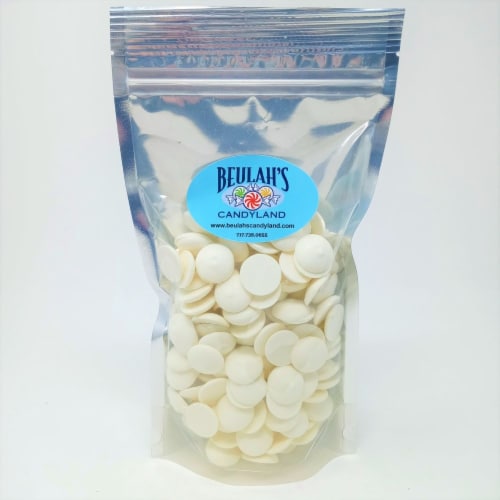 Merckens Coating Wafers Melting Wafers Super White 1 pound Perspective: top