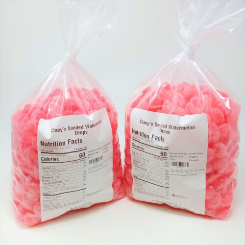 Sanded Watermelon Drops Old Fashioned Hard Candy 10 pounds Claey's