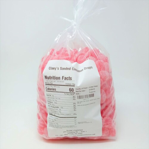 Sanded Cinnamon Drops Old Fashioned Hard Candy 5 pounds Claey's Candies Perspective: top