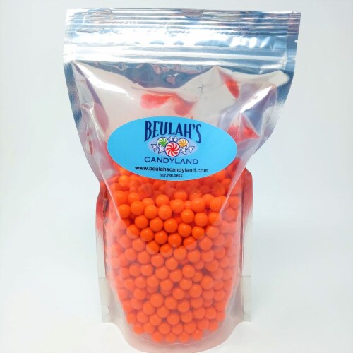 Mini Orange Jawbreakers unwrapped 2 pounds bulk orange jawbreakers Perspective: top