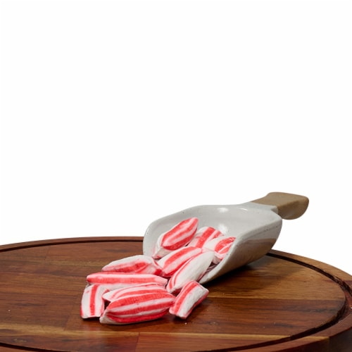 Soft Peppermint Sticks 2 pounds unwrapped mint candy Perspective: top