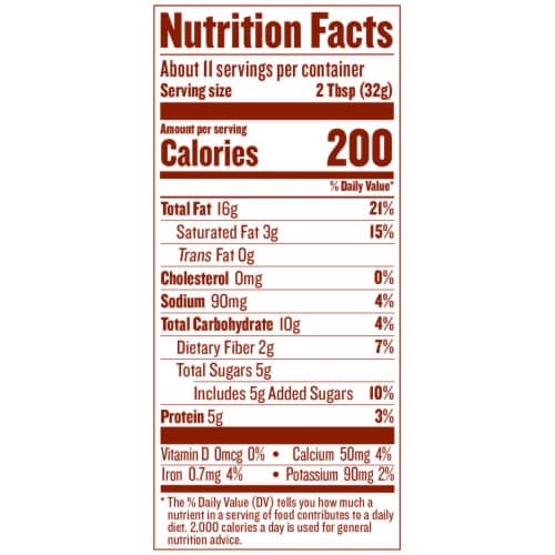 Justin's Vanilla Almond Butter Jar 12 oz Perspective: top