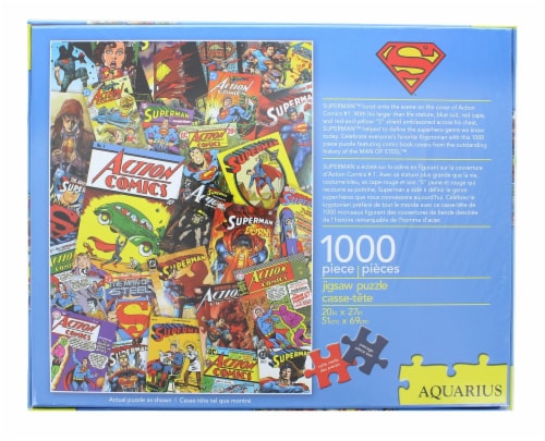 DC Comics Superman Comic Collage 1000 Piece Jigsaw Puzzle Perspective: top