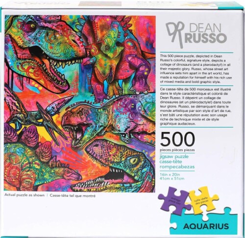 Dean Russo Dinosaurs 500 Piece Jigsaw Puzzle Perspective: top