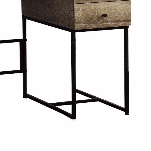 Desk, Rustic Oak & Black Perspective: top