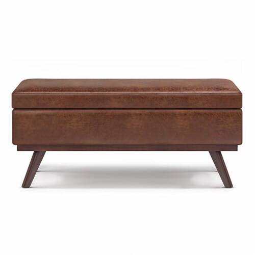 Saddle faux discount leather bench