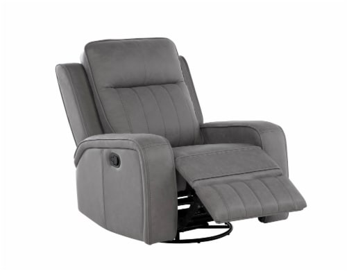 RoomSense Nova Swivel Recliner Tahoe Light Grey Perspective: top