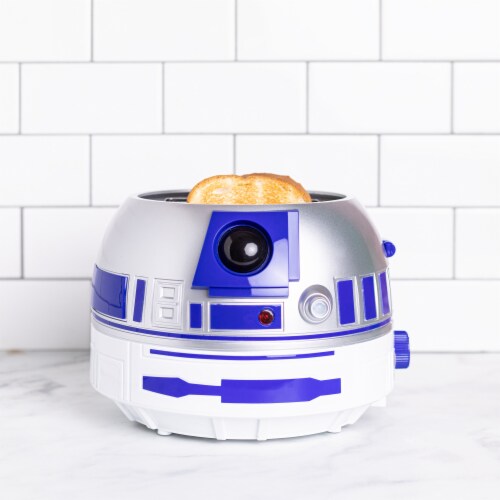 Uncanny Brands Star Wars R2-D2 Deluxe Toaster - Lights-Up and Makes Sounds Like Artoo Perspective: top
