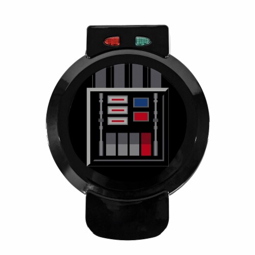 Uncanny Brands Darth Vader Waffle Maker- The Sith Lord On Your Waffles- Waffle Iron Perspective: top