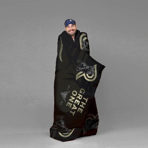 Sleep Squad WWE The Rock 60” x 80” Raschel Plush Blanket Perspective: top