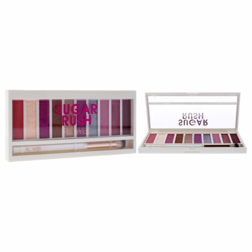 Flower Shimmer and Shade Sugar Rush Eyeshadow Palette Perspective: top