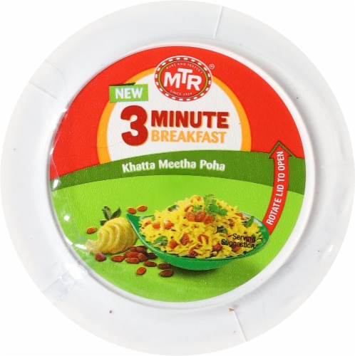 MTR Khatta Meetha Poha 3 Minute Breakfast Cup Perspective: top