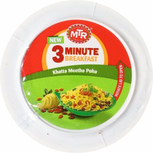 MTR Khatta Meetha Poha 3 Minute Breakfast Cup Perspective: top