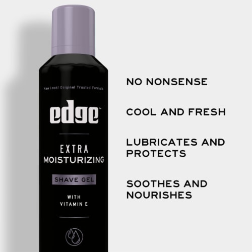 Edge Extra Moisturizing Shave Gel for Men Hydrating Unscented Perspective: top