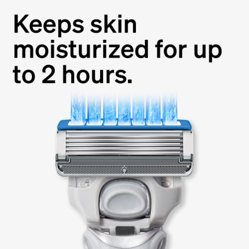 Schick Hydro Dry Skin 5-Blade Razor Refills for Men with Comfort Coating + Two Hour Moisturizing Perspective: top