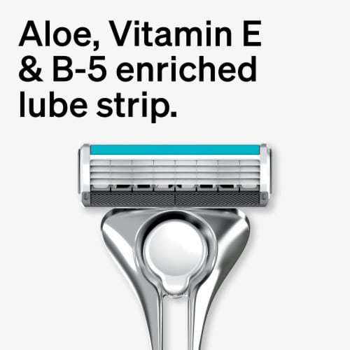 Schick Quattro Titanium 4-Blade Razor for Men with 4 Refills Perspective: top