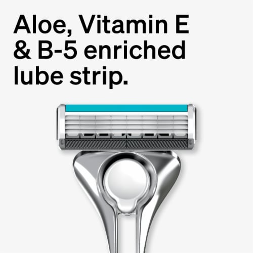 Schick Quattro Titanium 4-Blade Razor Refills for Men Perspective: top