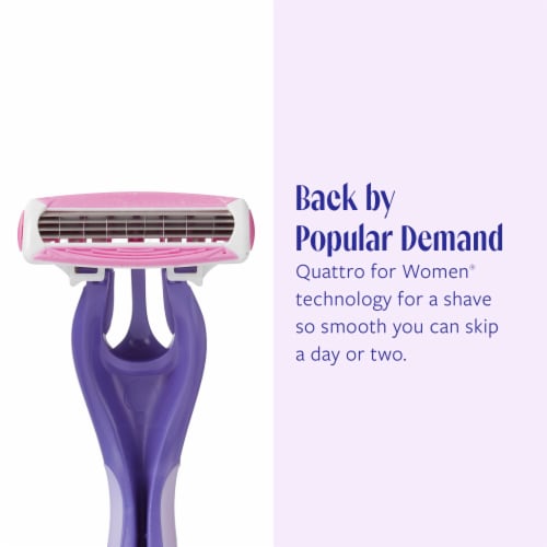 Skintimate Exotic Violet Blooms Disposable Razors Perspective: top