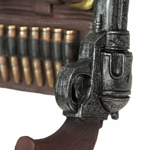 Wipe of the Wild West Double Six Shooter Western Cowboy Toilet Paper Roll Holder Perspective: top