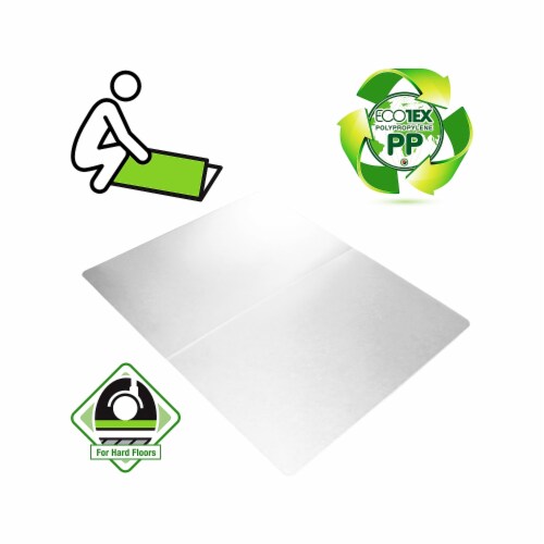 Ecotex Floortex Revolutionmat 35  x 46  Rectangular Chair Mat for Hard Floor Polypropylene Perspective: top