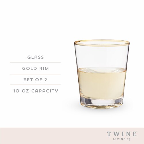 Gilded Glass Tumbler Set TwineÂ® Perspective: top