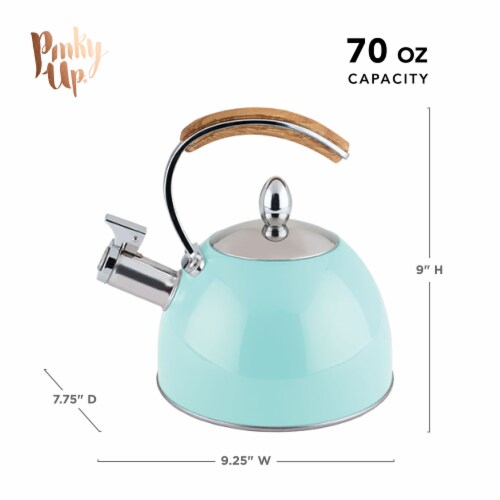 Pinky Up Presley Light Blue Tea Kettle Perspective: top