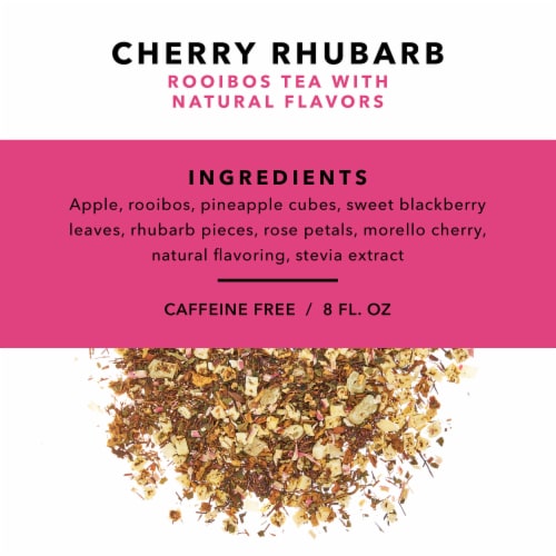 Pinky Up Cherry Rhubarb Cobbler Rooibos Loose Leaf Tea Perspective: top