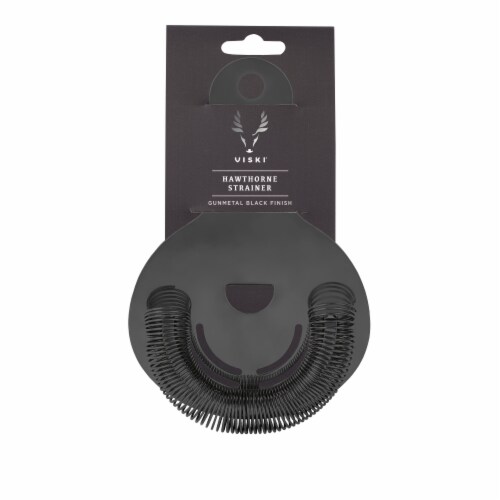 Viski® Gunmetal Hawthorne Strainer Perspective: top