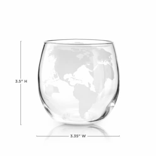 Viski Globe Whiskey Tumblers Perspective: top