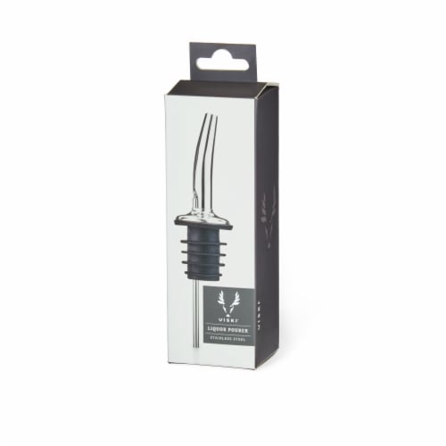 Viski® Stainless Steel Liquor Pourer Perspective: top