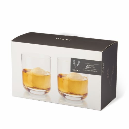 Viski Crystal Whiskey Tumblers Perspective: top