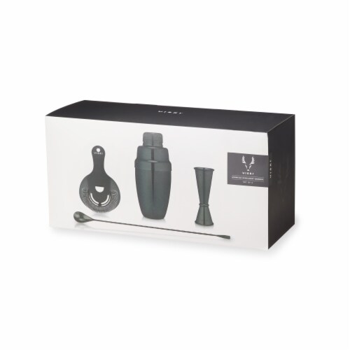Viski Gunmetal Mixologist Barware Set Perspective: top