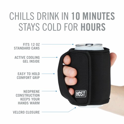 Insta-Chill Standard Can Sleeve in Black by HOST Perspective: top