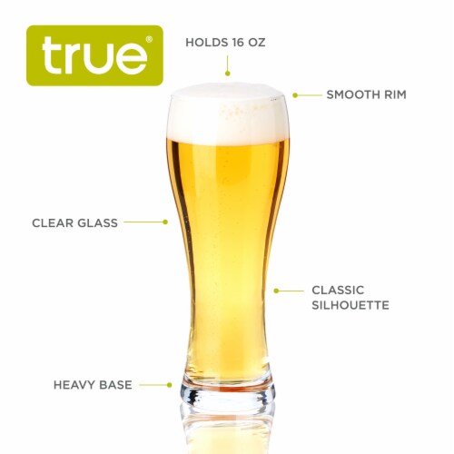 Wheat Beer Glasses, Set of 4 by True Perspective: top