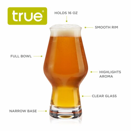 IPA Beer Glasses, Set of 4 by True Perspective: top
