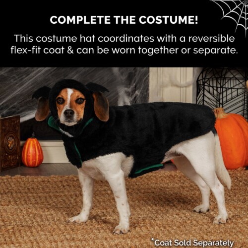 FurHaven Flex-Fit Pet Costume Hat - Black Bat, XS-S Perspective: top