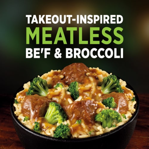 Gardein Ultimate Plant-Based Bowls Be'f And Broccoli Vegan frozen Meal Perspective: top