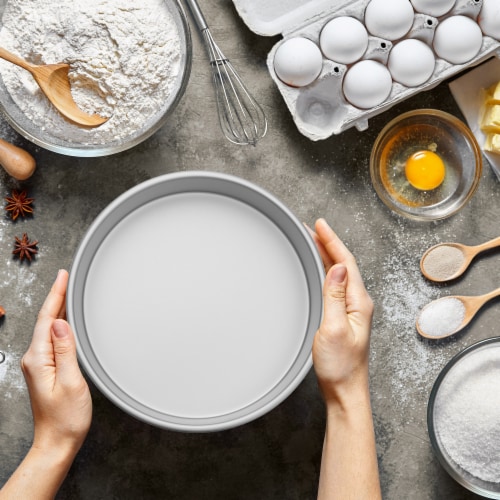 9  x 3  Round Aluminum Cake Pan by Last Confection Perspective: top