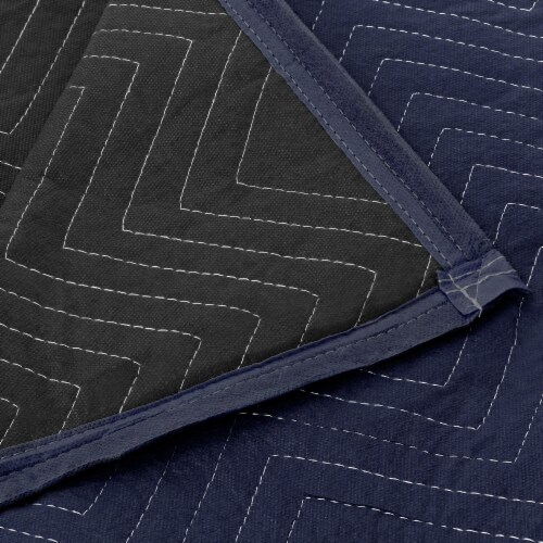 1 Blanket 80 x 72 Moving & Packing Blanket Blue & Black by Sure-Max Perspective: top