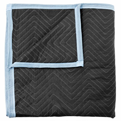10-Pack, 80 x72 Thick Moving & Packing Blankets - Black by Sure-Max Perspective: top