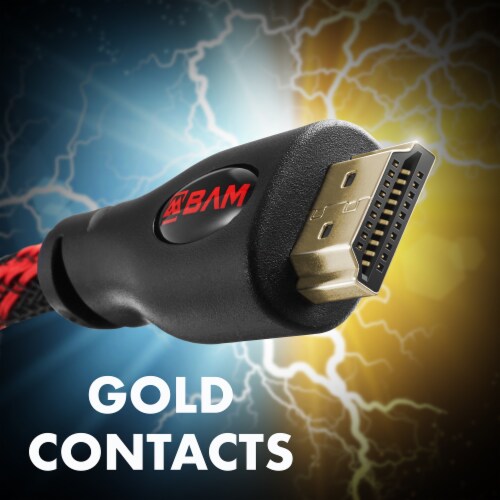 25 Feet High-Speed 4K HDMI Cables (3-Pack) Perspective: top